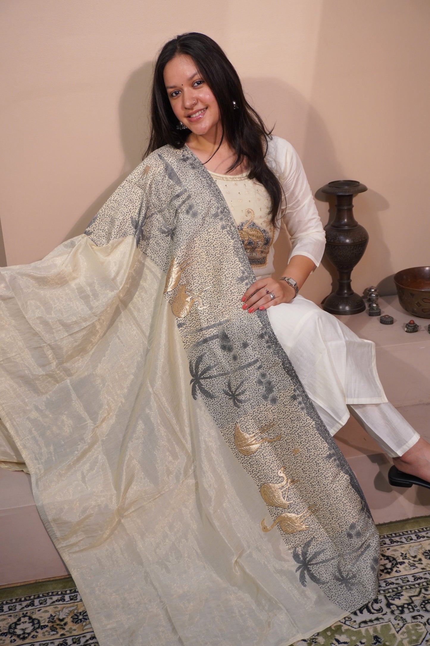 Rajsi Hans Ivory cotton kurta set.