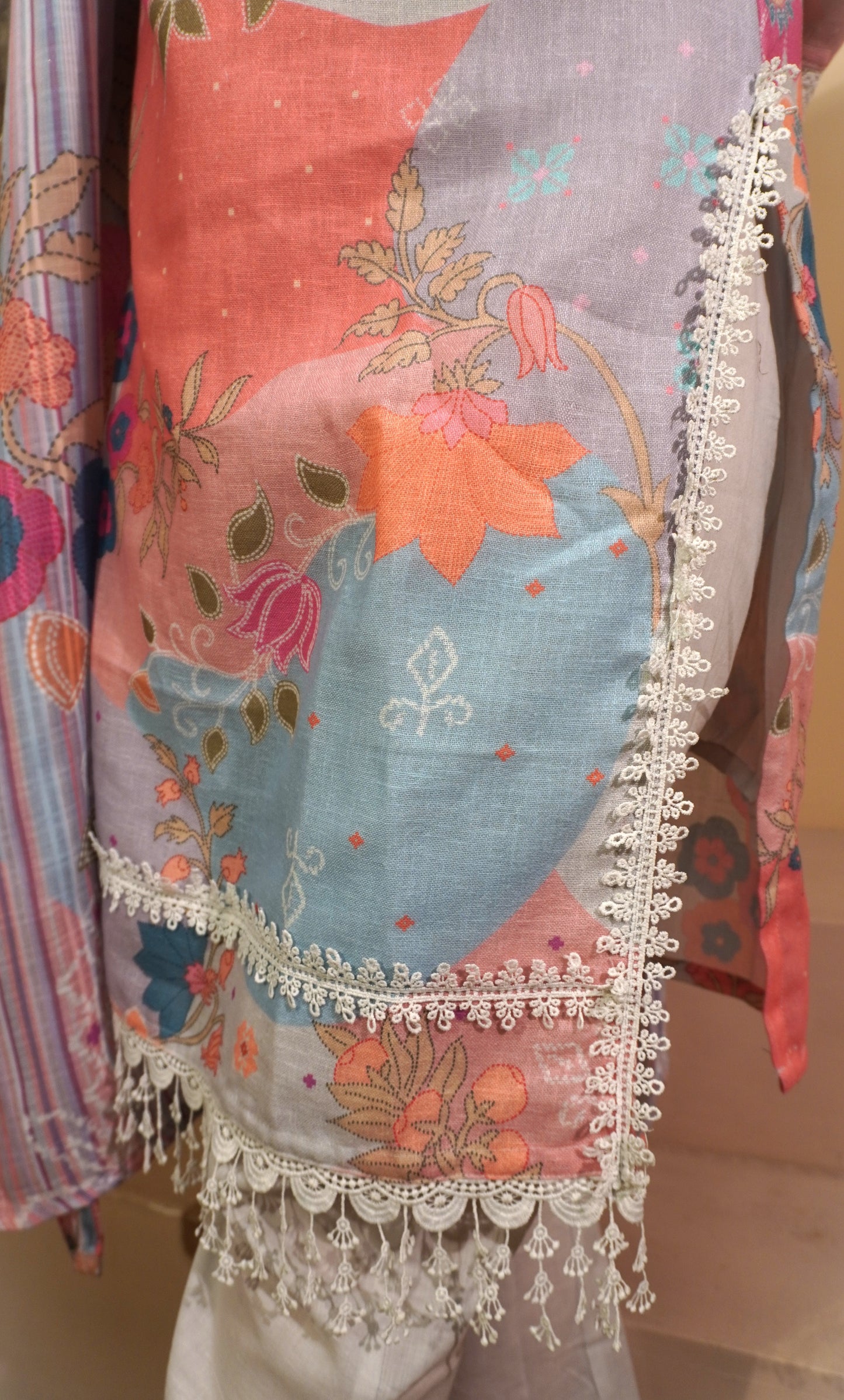 Amer Phool pastel floral suit