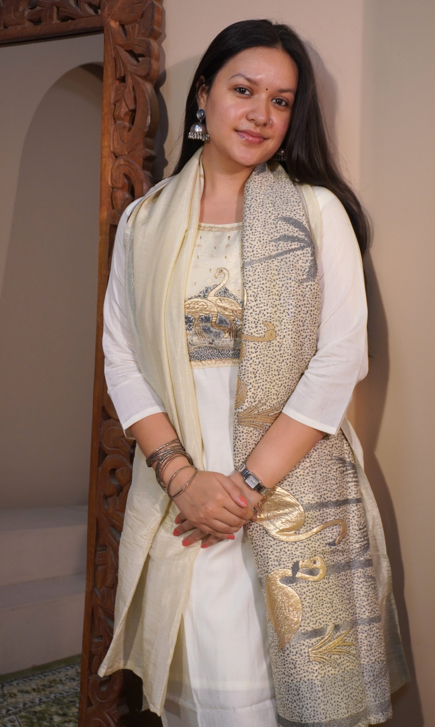 Rajsi Hans Ivory cotton kurta set.