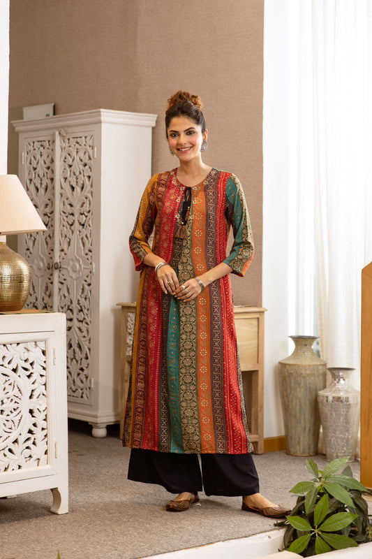 Rajsi Rangrekha kurti palazzo set